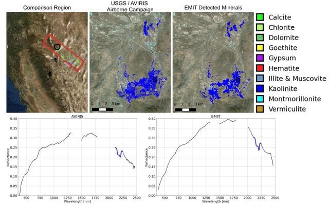 NASA image: NASA's EMIT Collects Mineral Maps, Spectral Fingerprints From Nevada