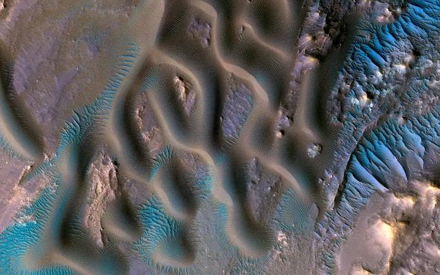 NASA image: Piles of Sand with Different Sizes and Colors