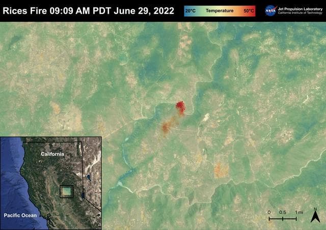 NASA image: The Rices Fire