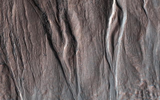 NASA image: On Bond Crater's Northern Slope