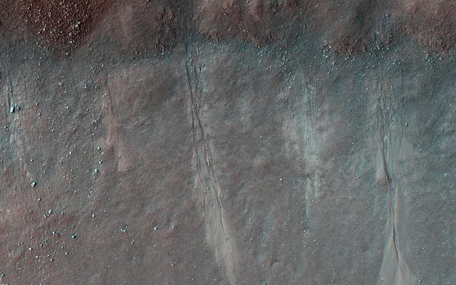 NASA image: Gullies and Boulder Tracks