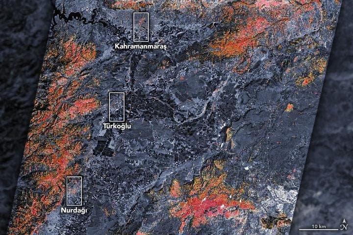 NASA image: Satellites Assess Earthquake Damage in Turkey