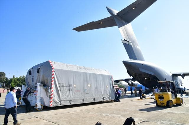 NASA image: NISAR Science Payload Arrives in India