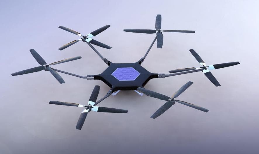 NASA image: Model of Proposed Mars Science Helicopter