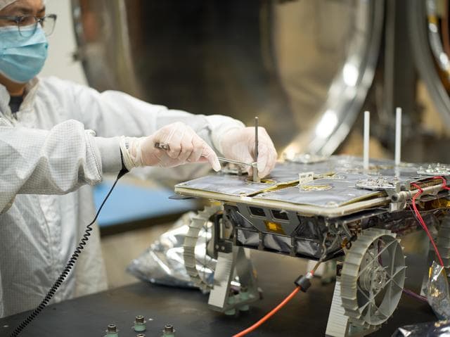 NASA image: CADRE Rover Getting Prepped for Testing