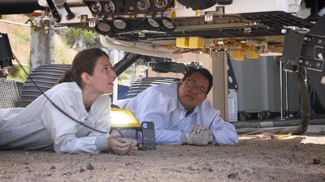 NASA image: Testing a Sample Drop in the Mars Yard