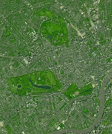 NASA image: London, England Parks