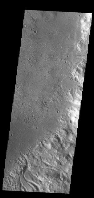 NASA image: Crater Rim Channels