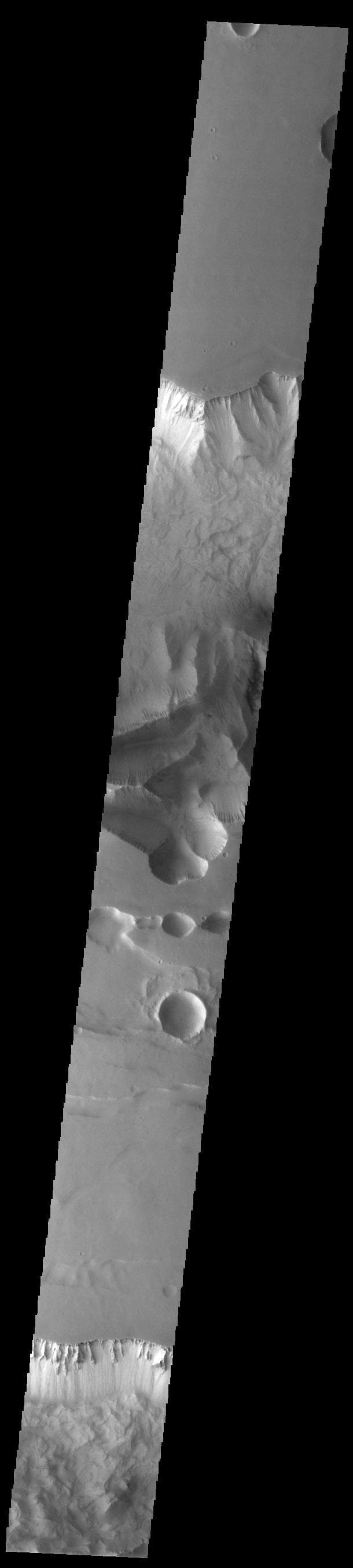 NASA image:  Tithonium and Ius Chasmata