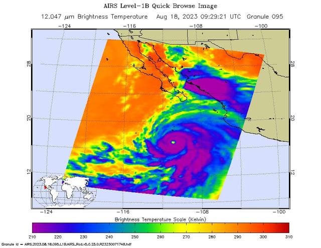 NASA image: Hurricane Hilary Captured by NASA's AIRS
