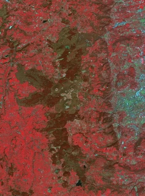 NASA image: Chaine des Puys, France