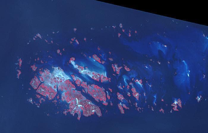 NASA image: Chausey, French Channel Islands