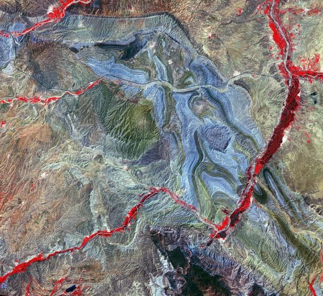NASA image: Folded Rocks, Iran