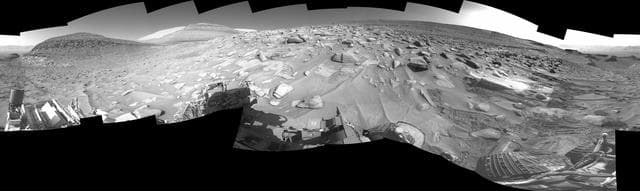 NASA image: Curiosity Views Its Tracks Using Its Navcam