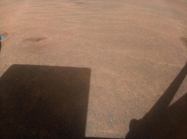 NASA image:  Ingenuity's View of Sand Going Into Conjunction