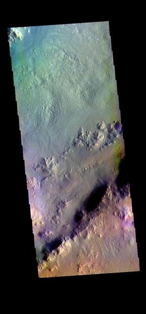 NASA image: Pal Crater - False Color