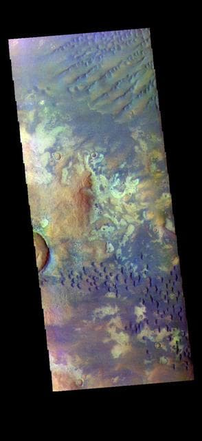 NASA image: Kaiser Crater - False Color