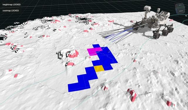 NASA image: Perseverance AutoNav Avoids a Boulder