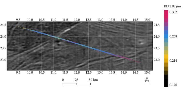 NASA image: Ganymede Grooved Terrain as Seen by Juno's JIRAM