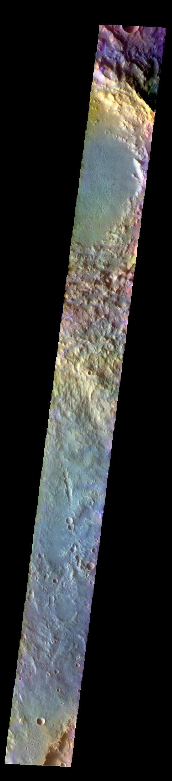 NASA image: Soffen Crater - False Color