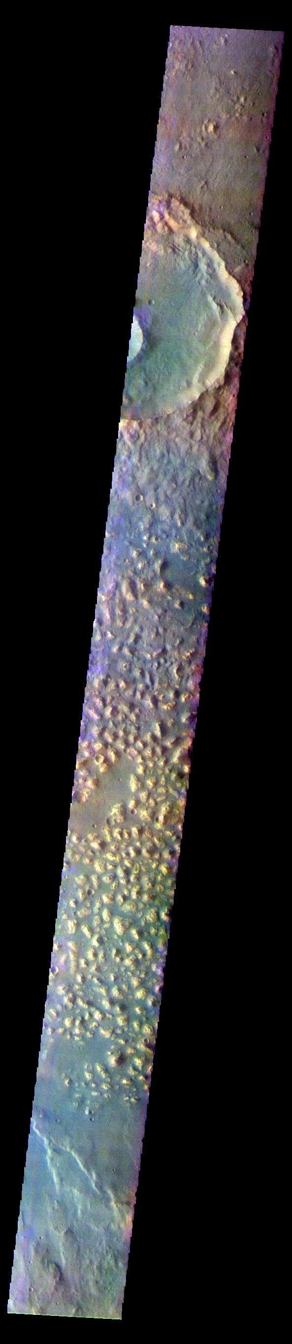 NASA image: Ariadnes Colles - False Color