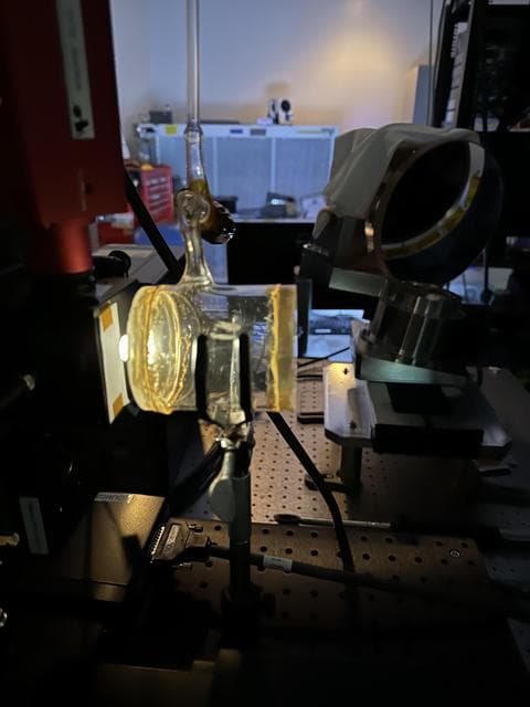 NASA image:  Imaging Spectrometer Methane Test Setup