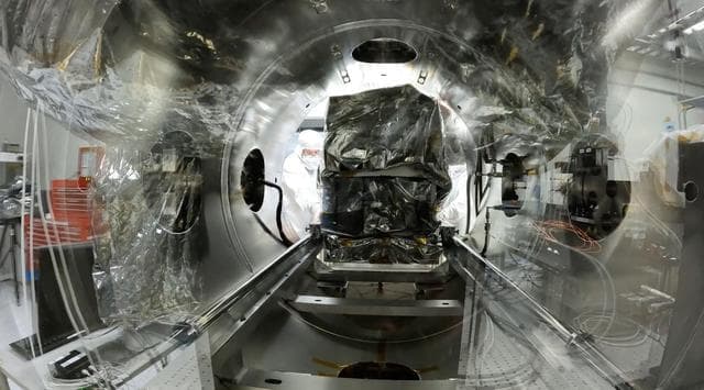 NASA image: Imaging Spectrometer Inside Thermal Vacuum Chamber