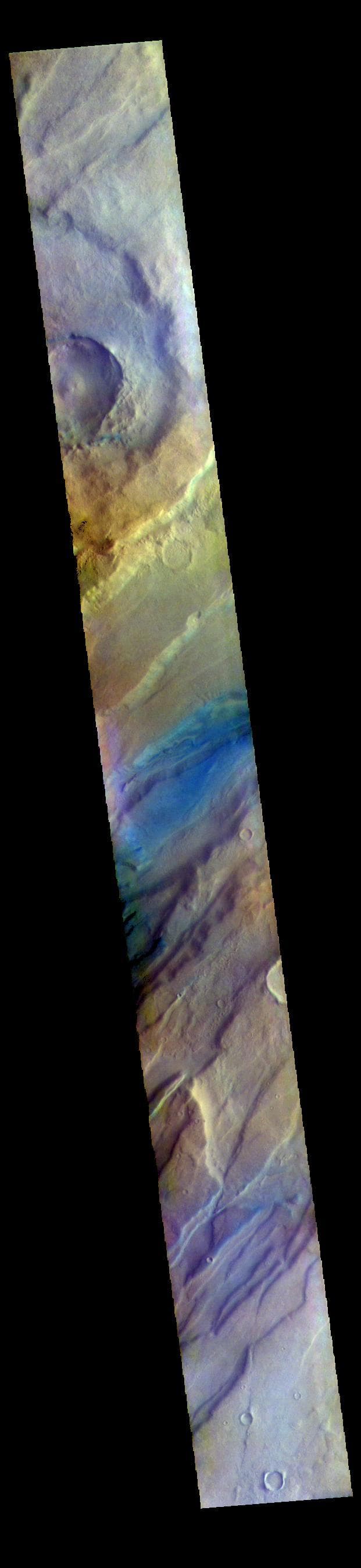 NASA image: Tempe Fossae - False Color