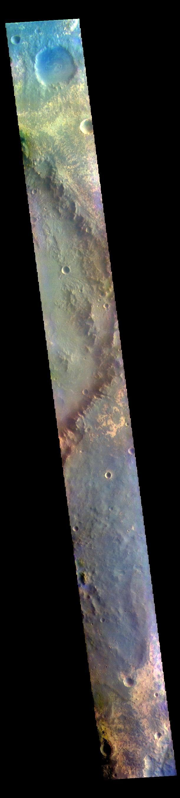 NASA image: Oyama Crater - False Color