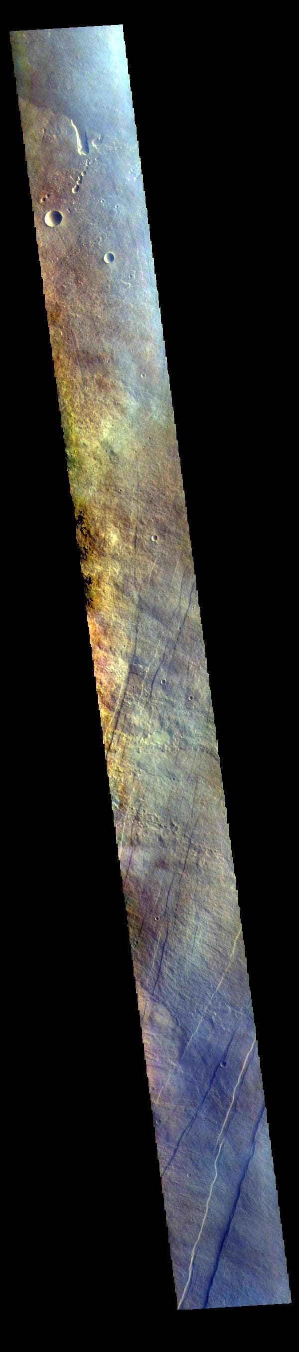 NASA image: Arsia Mons Flank - False Color