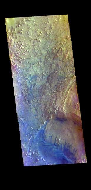 NASA image: Firsoff Crater - False Color