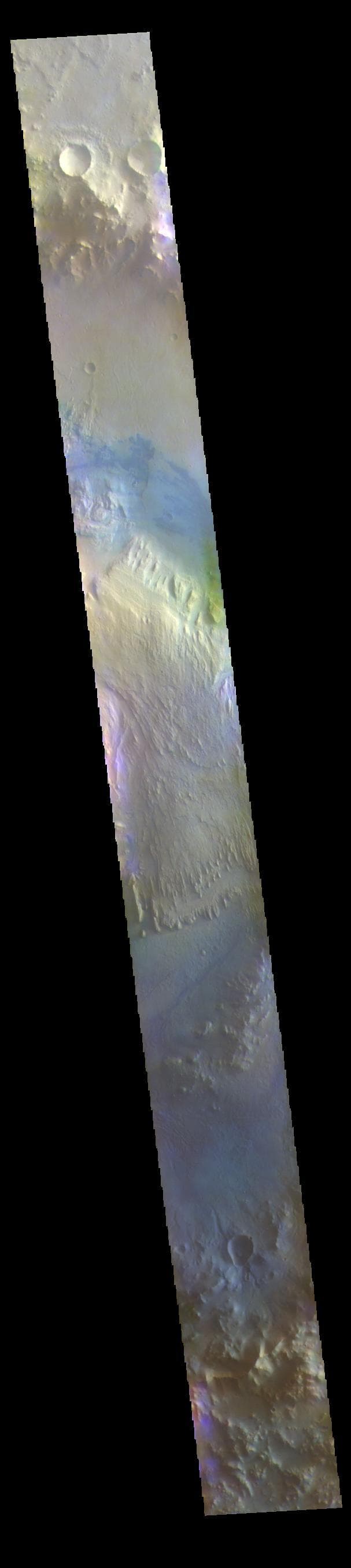 NASA image: Gale Crater - False Color