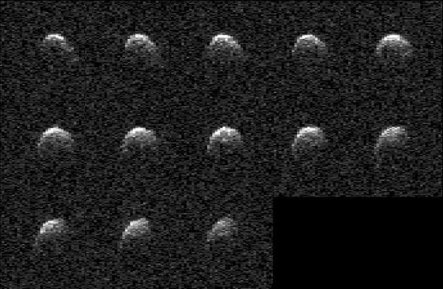 NASA image: NASA's Planetary Radar Images Slow-Spinning Asteroid 2008 OS7