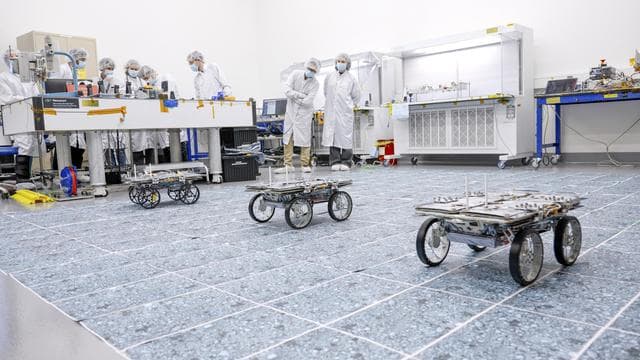 NASA image: NASA's CADRE Rovers Take First Autonomous Drive