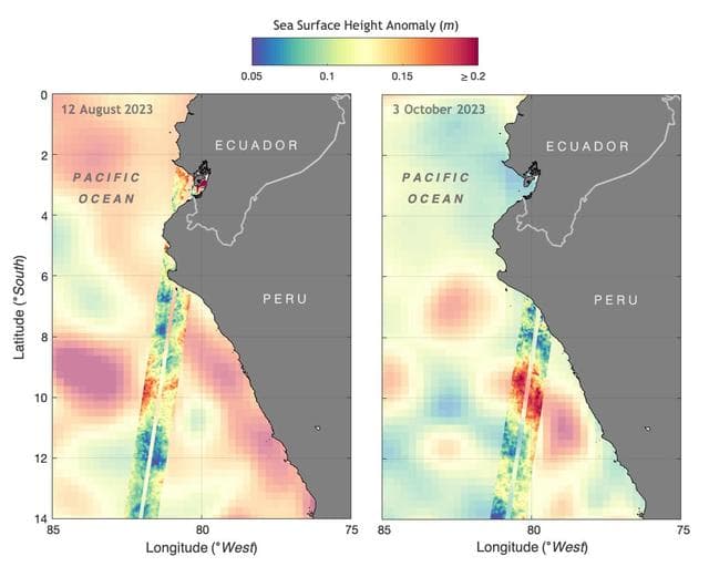 SWOT Monitors El Niño off Peru