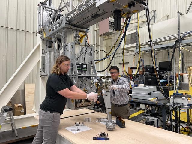 NASA image: Engineers Prepare Europa Lander Landing Gear for Test