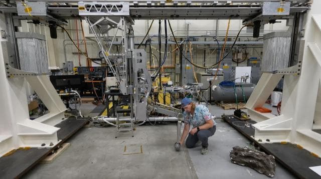 NASA image: System Checkouts on Testbed for Europa Lander Landing Gear
