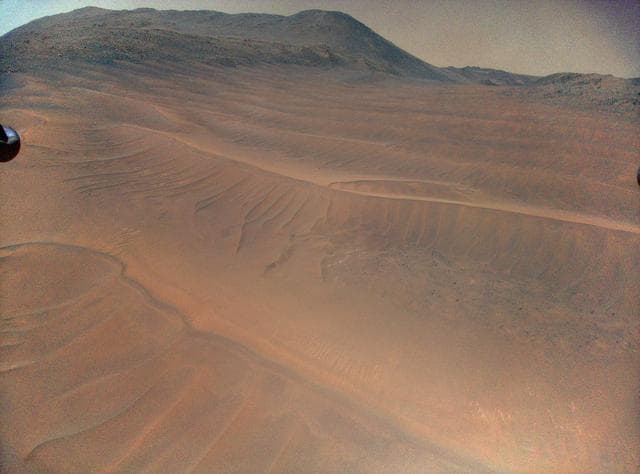 NASA image:  Ingenuity's View of Sand Ripples During Flight 70
