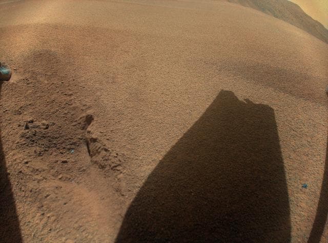 NASA image:  Ingenuity Spots the Shadow of Its Damaged Rotor Blade