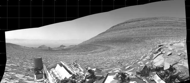NASA image: Curiosity Looks Back Down the Slope