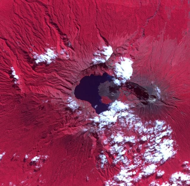 NASA image: Rinjani Caldera, Indonesia