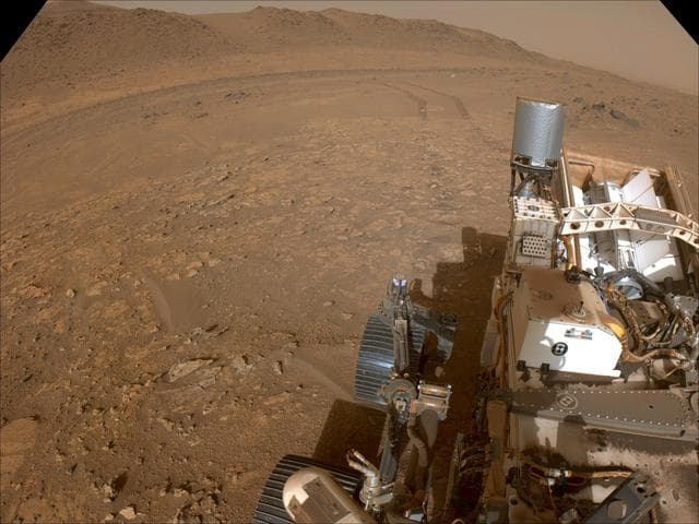 NASA image: Perseverance Looks Back at 'Bright Angel'