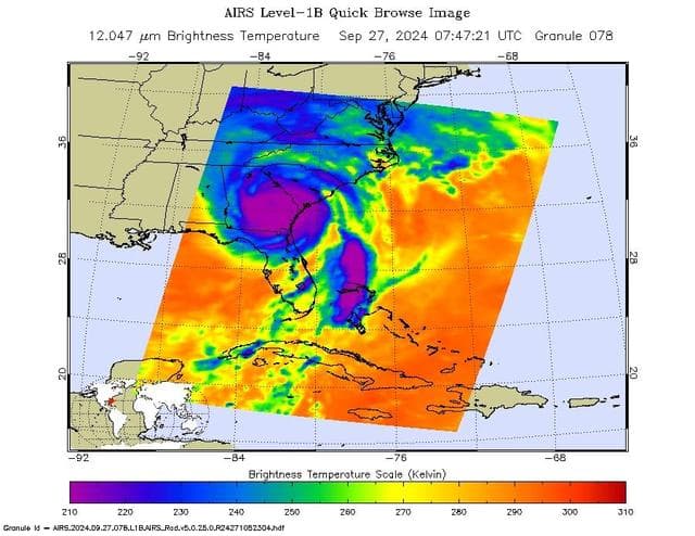 NASA image: NASA's AIRS Instrument Captures Hurricane Helene