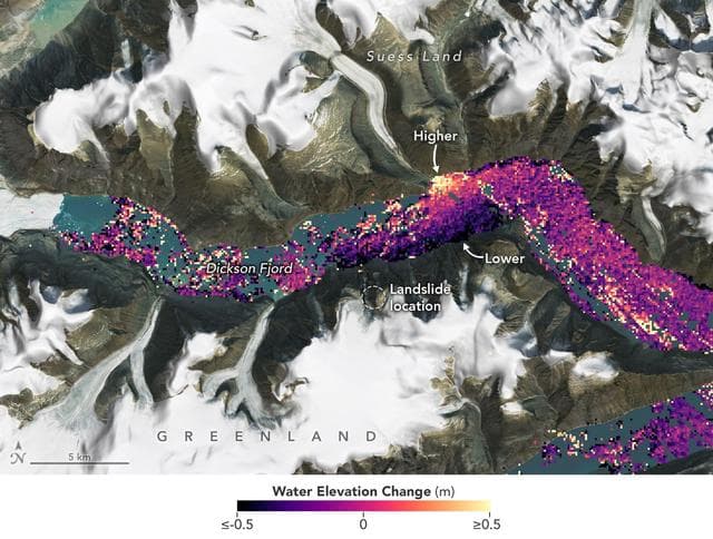 NASA image: SWOT Captures Planet-Rumbling Greenland Tsunami
