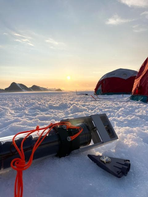 NASA image: Model of NASA's SWIM Robot on Glacial Ice in Alaska