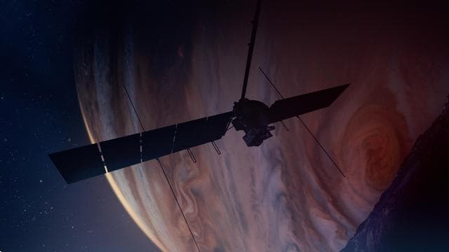 NASA image: Europa Clipper in the Shadow of Jupiter (Artist's Concept)