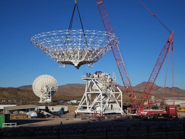 NASA image: Deep Space Station 23: Goldstone Antenna Gets Its Giant Reflector