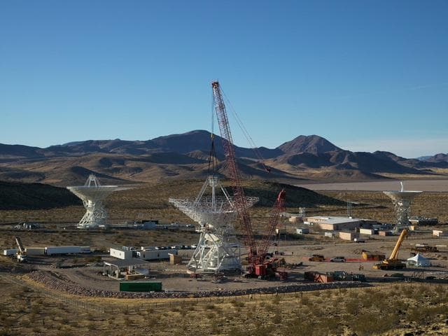 NASA image: Deep Space Station 23: Goldstone Antenna Gets Its Quadripod