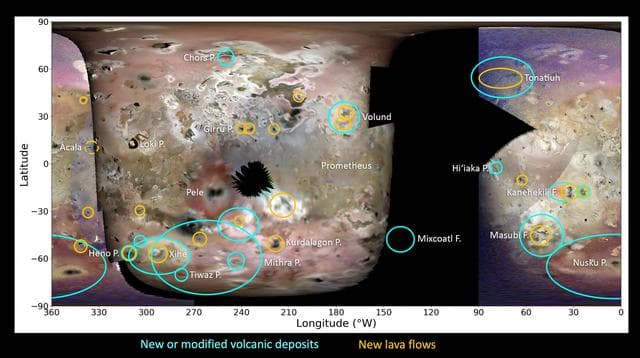 NASA image:  Surface Changes on Io