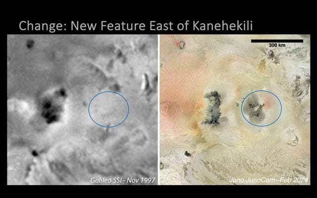 NASA image: NASA's Juno Sees New Feature East of Kanehekili